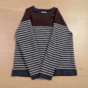 Jasper Conran Wool Striped Women's Crew Neck Sweater Size M